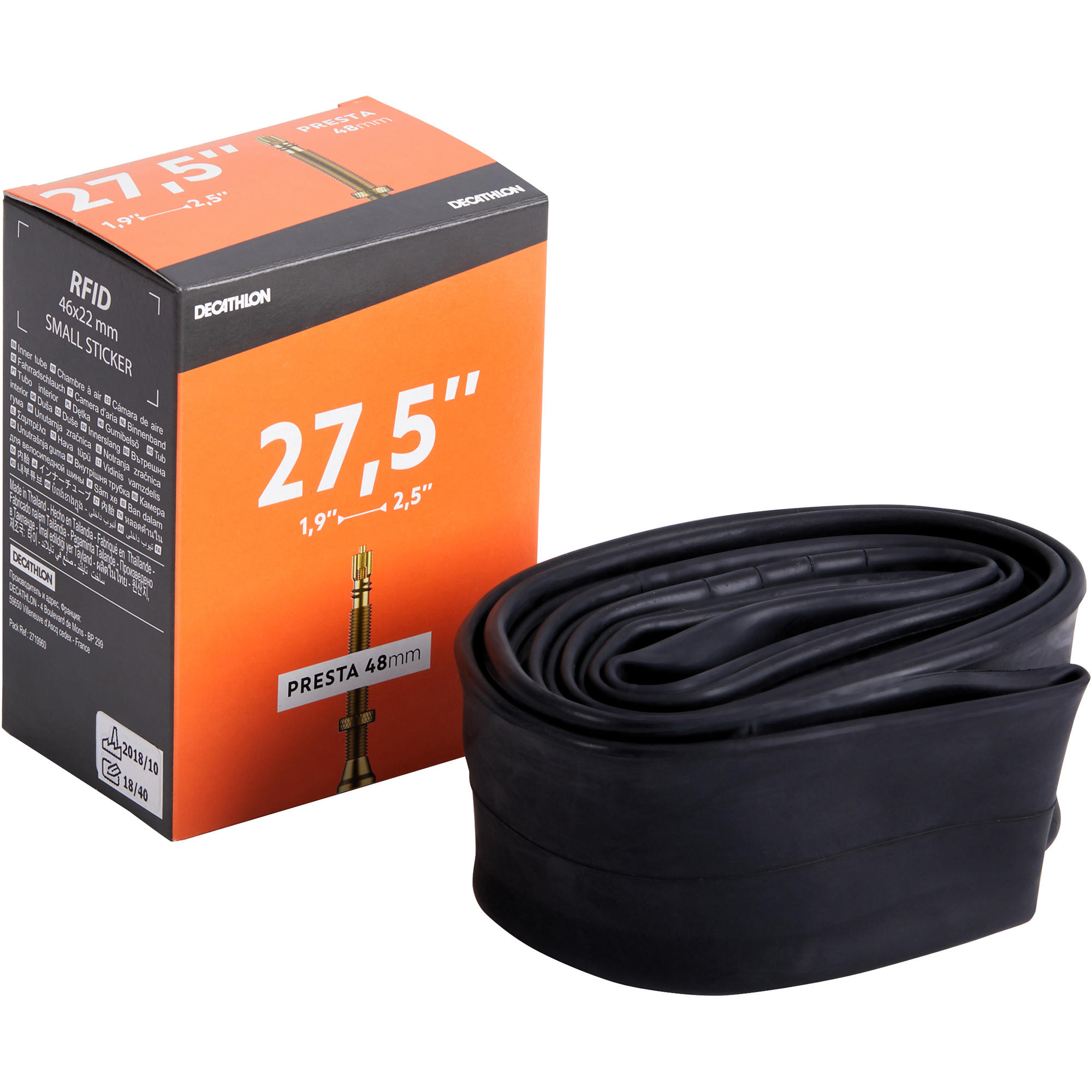 Chambre à air 27,5 x 1,9/2,5 valve Presta 48 mm - DECATHLON