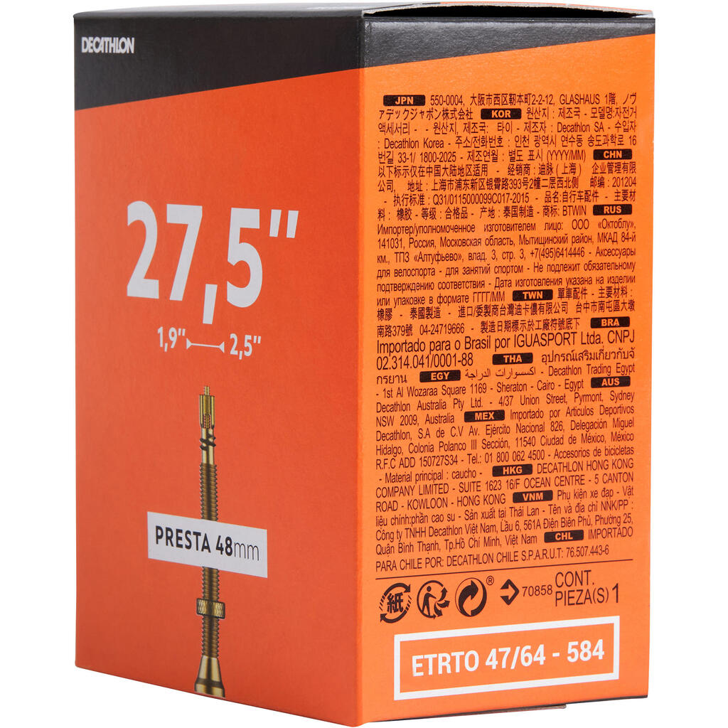 Unutrašnja gume sa Presta ventilom (27,5 x 1,9/2,5)