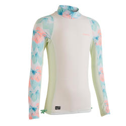 500 Girls' Long Sleeve UV-Protection Surfing T-Shirt