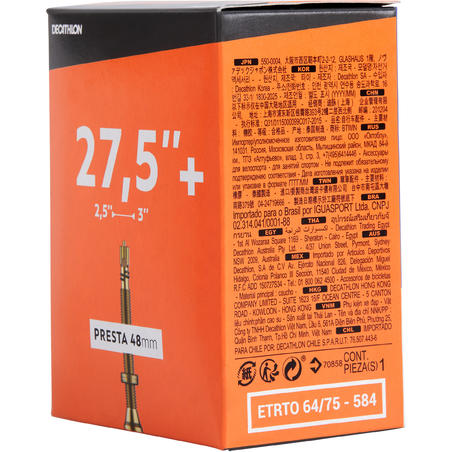 КАМЕРА 27,5x2,5/3 С НИППЕЛЕМ PRESTA