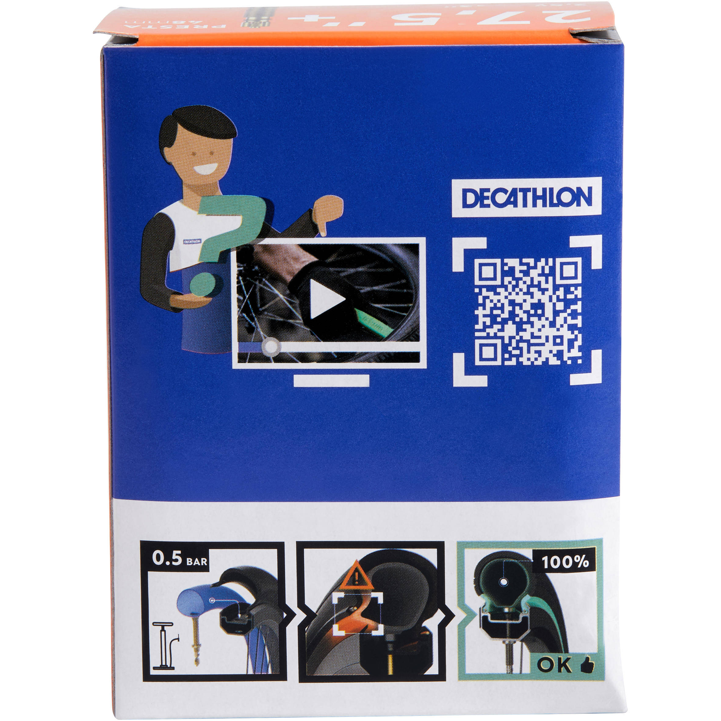 27.5 x 2.50/3.00 48 mm Presta Valve Inner Tube -  5