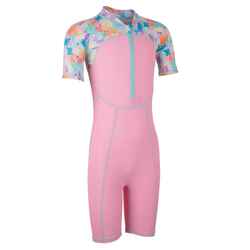 Girl's Swim Shorty all Pink Dots