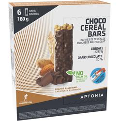 Barre de céréales enrobée Chocolat Noir Amandes Cacahuètes 6 x 30 g