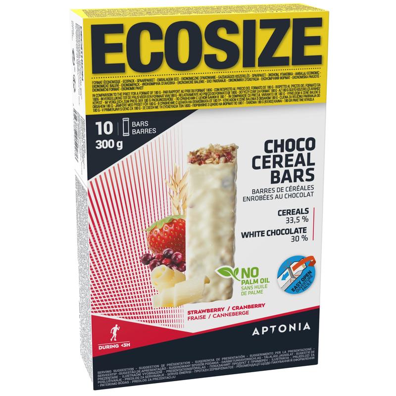 Eco Size Coated Cereal Bar 10 X 30 G Chocolate Red Fruit