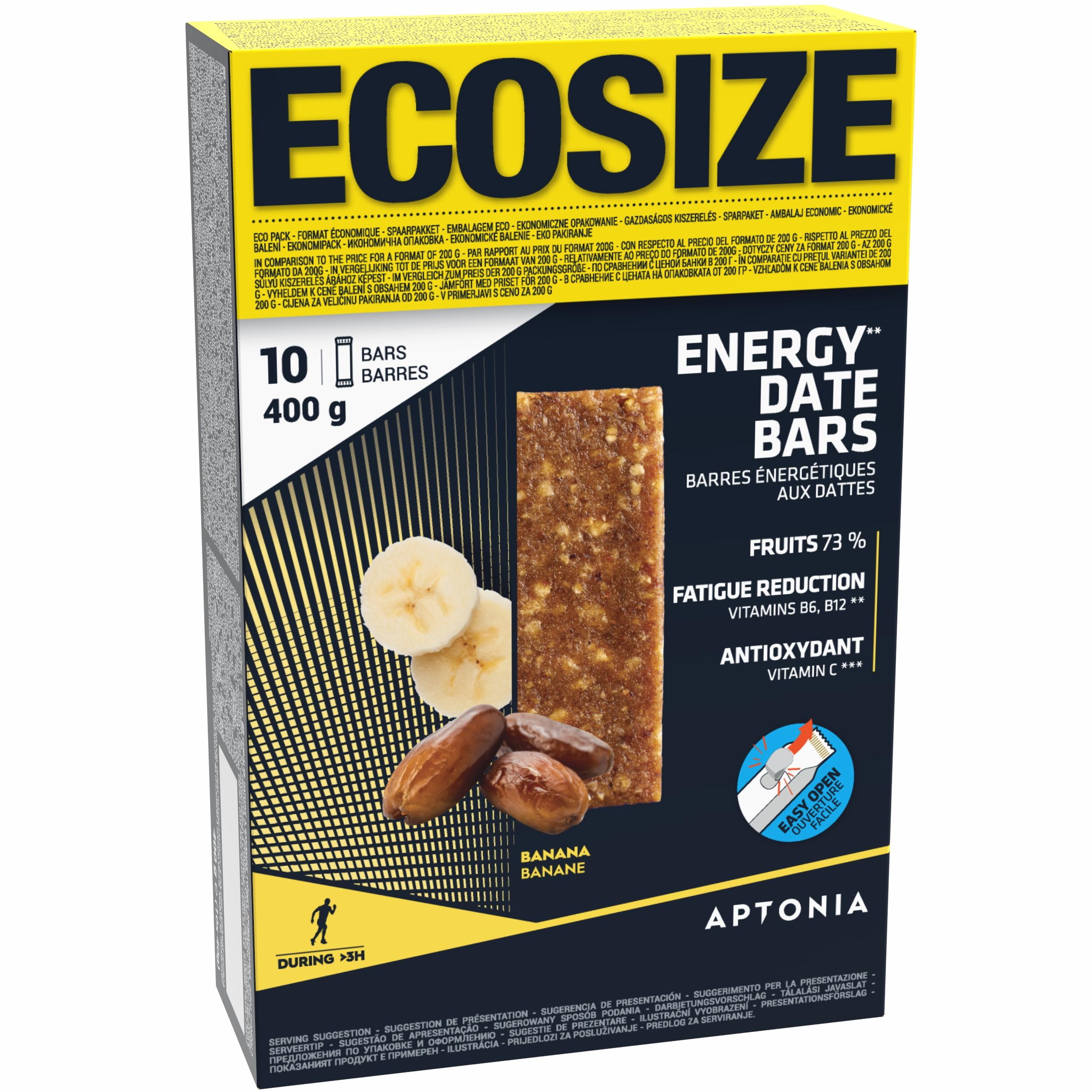 Barre Energetique Aux Dattes Et A La Banane Ecosize 10x40g Aptonia