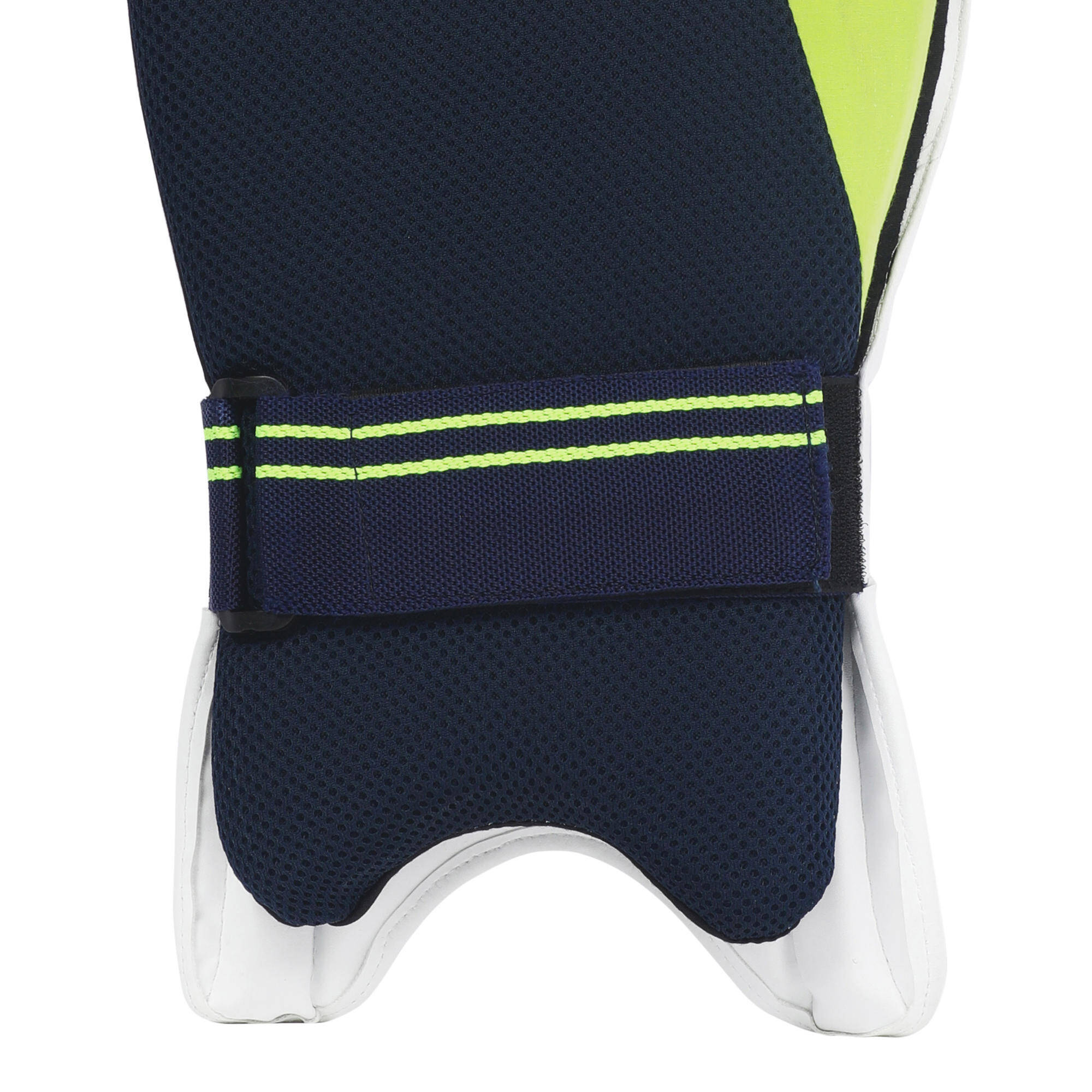 Kids' Cricket Wicket Keeping Pads WKP 100 Lightweight & Protective Fluo -  4