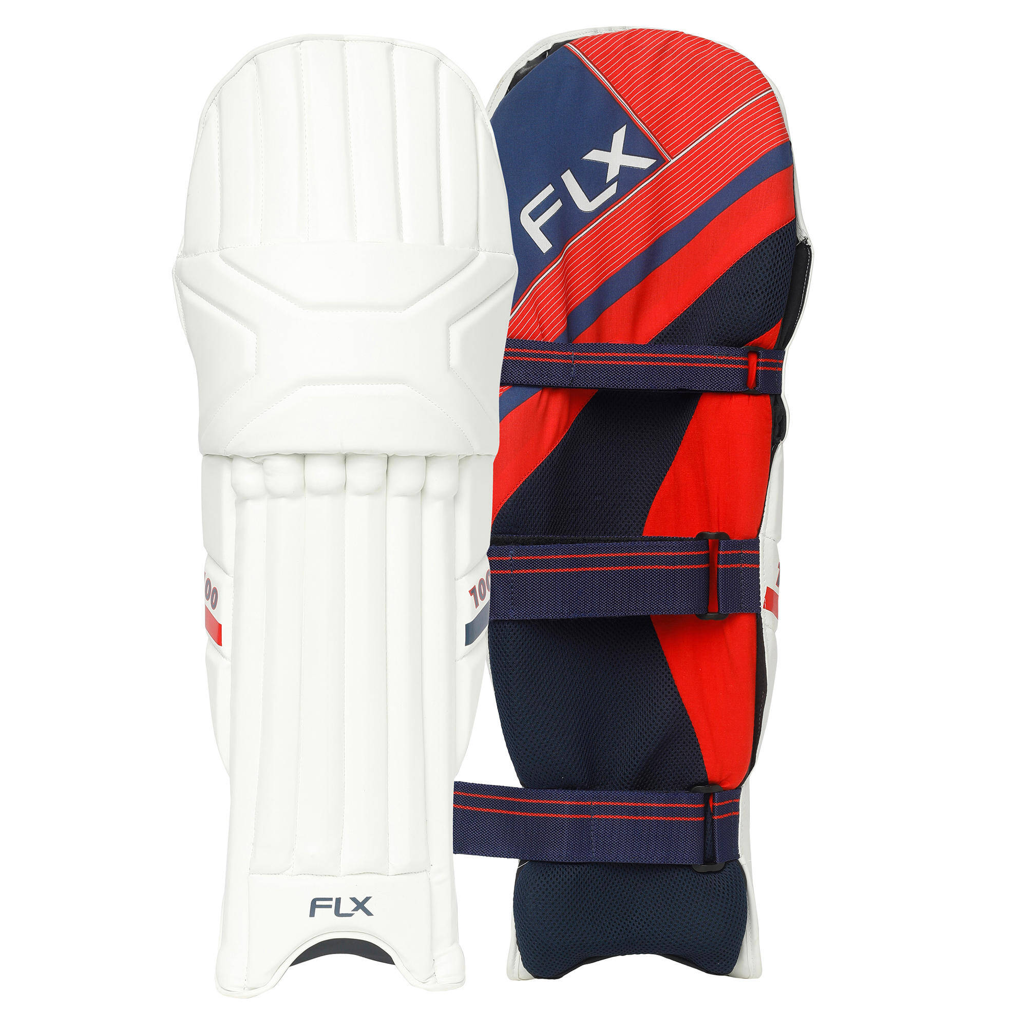 Kids Cricket Batting Pad BP100 Flou Red -  1
