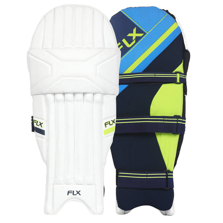 MEN'S SAFETY CERTIFIED CRICKET BATTING PADS BP100, FLOU