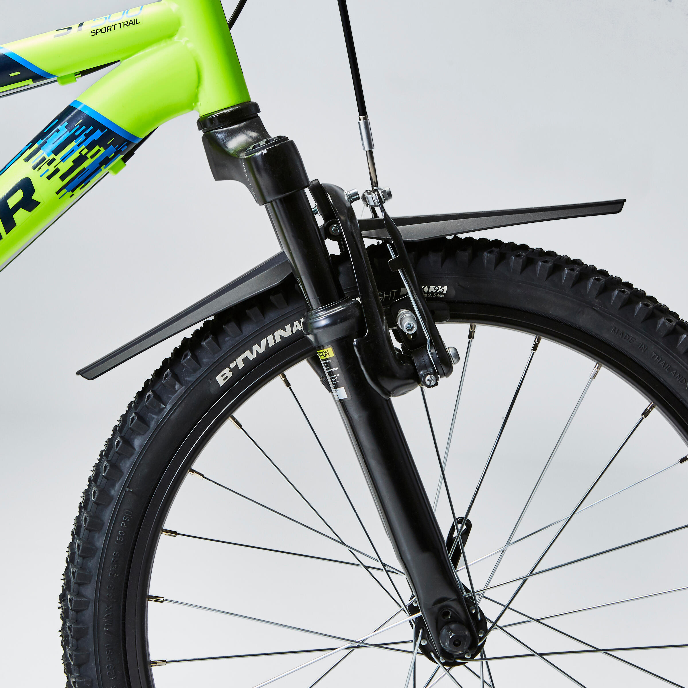 VTT ROCKRIDER 24 pouces 500 jaune fluo