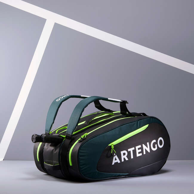 ARTENGO Racket Sports Bag 530 Black/Khaki Decathlon