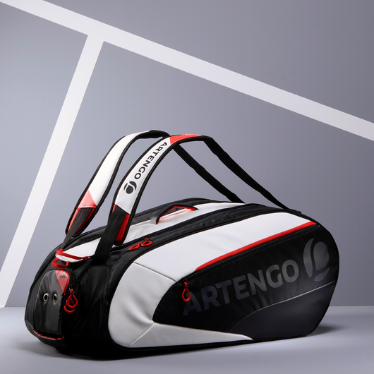 SAC TENNIS THERMOBAG - ARTENGO XL PRO 12 RAQUETTES NOIR BLANC ROUGE PRECISION
