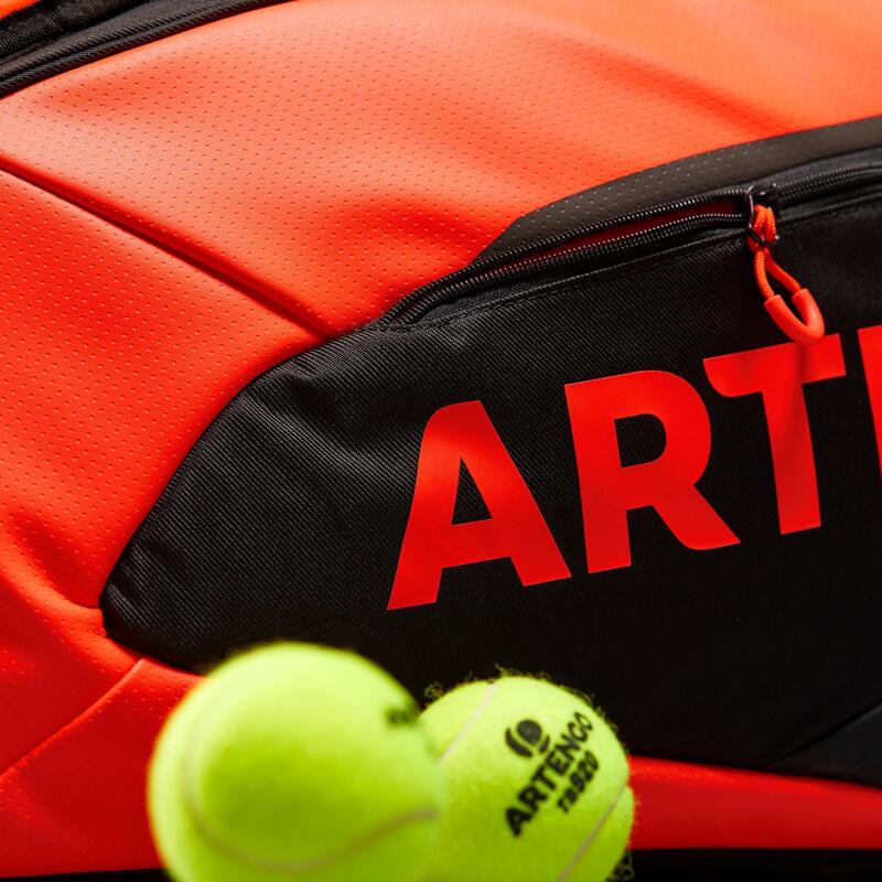 SAC TENNIS THERMOBAG - ARTENGO XL PRO 12 RAQUETTES NOIR ORANGE POWER