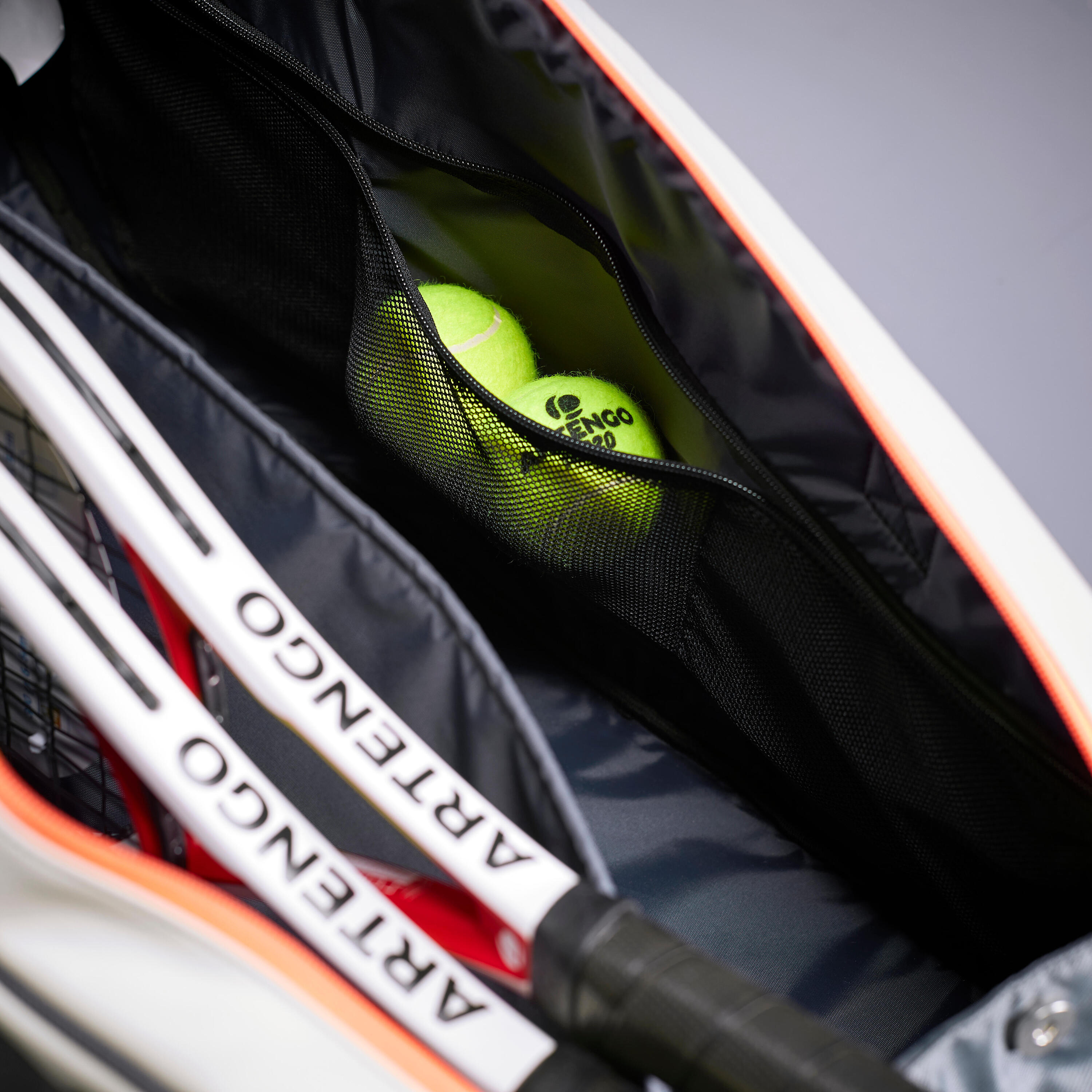 500 S Racket Sports Bag - Grey/White/Coral 6/17