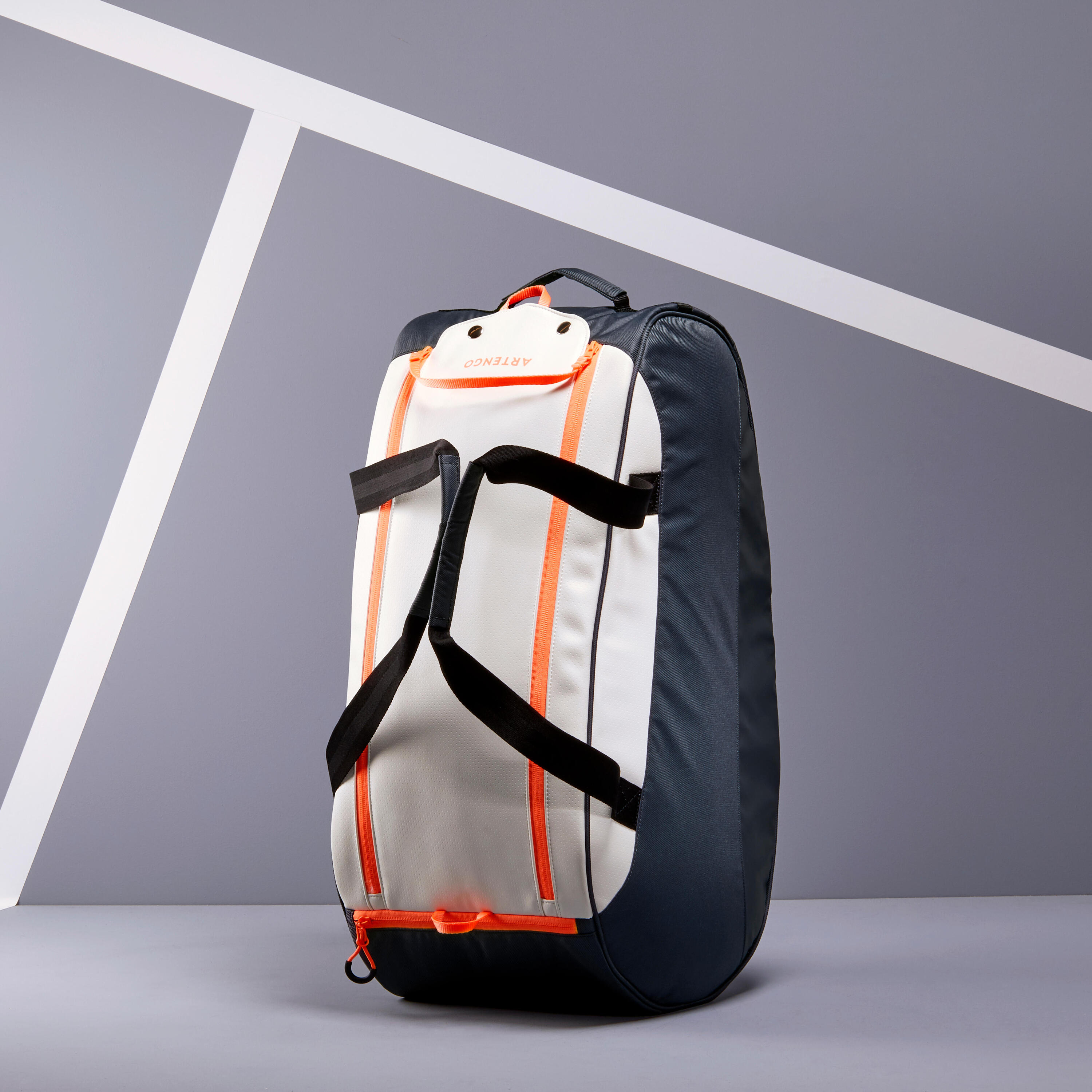 500 S Racket Sports Bag - Grey/White/Coral 8/17