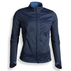 Chaqueta de equitación 500 SOFTSHELL mujer azul marino