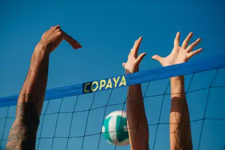 6 m Recreational Beach Volleyball Set (Net and Posts) BV 500 - Blue
