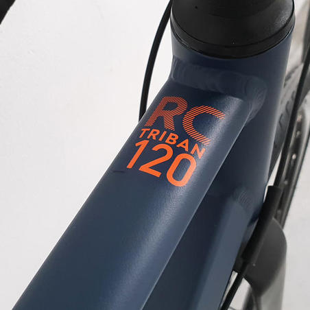 Шосейний велосипед 120 з дисковими гальмами - Темно-синій/Помаранчевий