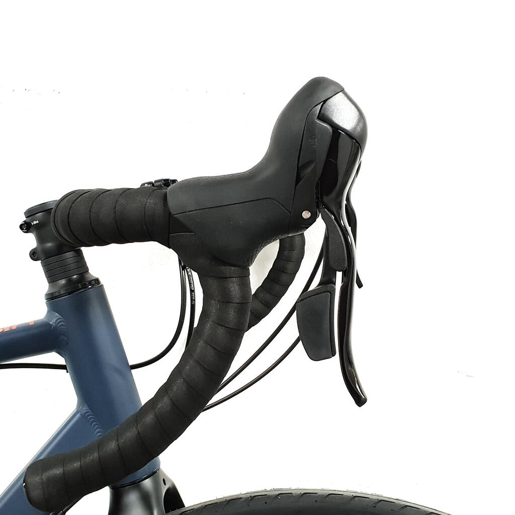 Šosejas velosipēds “Triban RC120”, ar disku bremzēm, pelēks