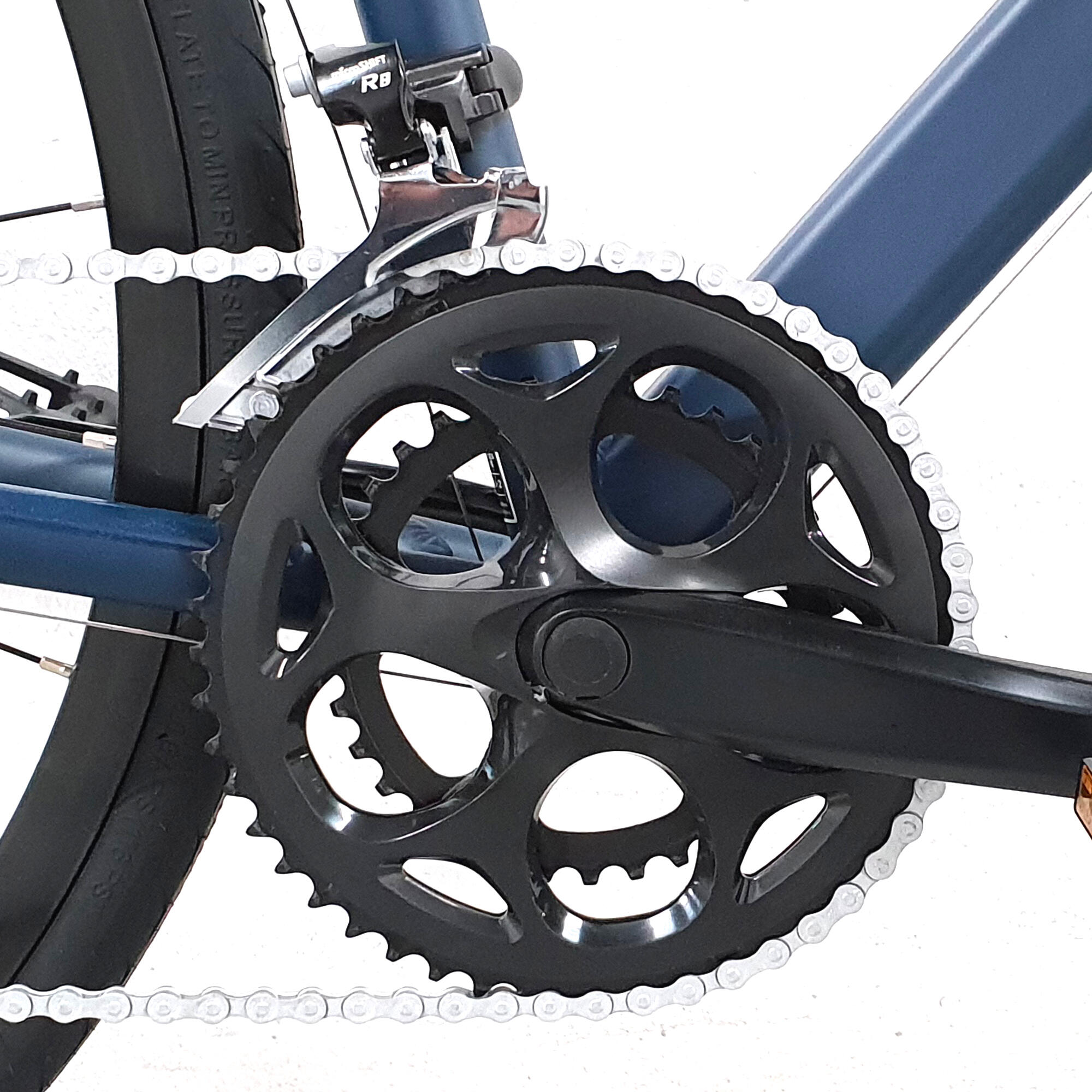 Comfortable, light carbon fork and disc brake RC 120 road bike, blue 5/11