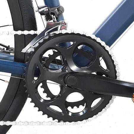 Шосейний велосипед 120 з дисковими гальмами - Темно-синій/Помаранчевий
