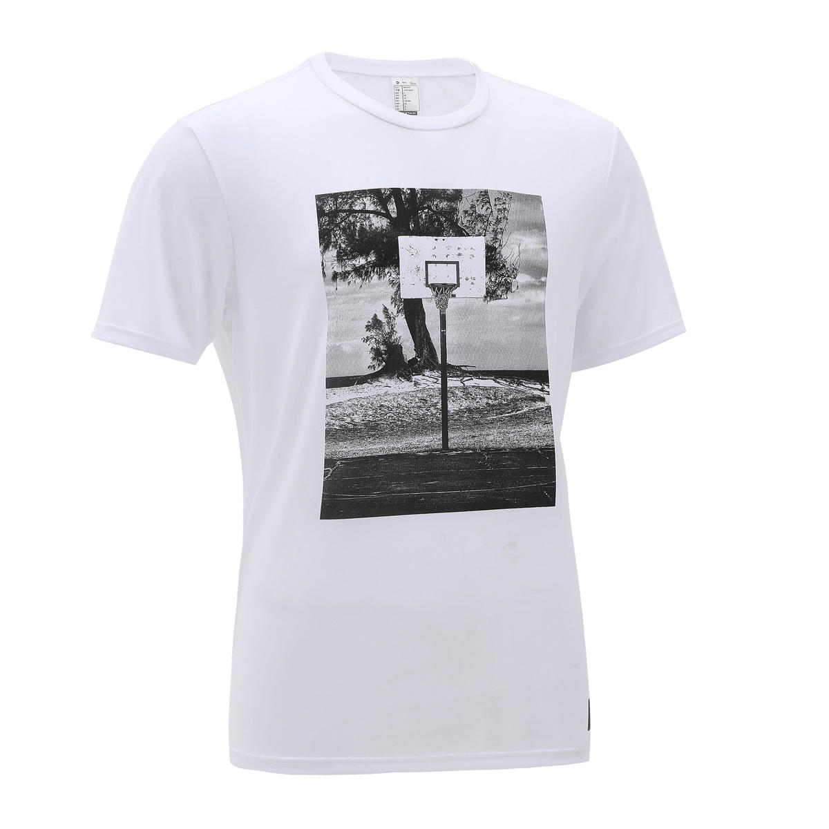 T-SHIRT / MAILLOT DE BASKETBALL HOMME TS500 BLANC PHOTO