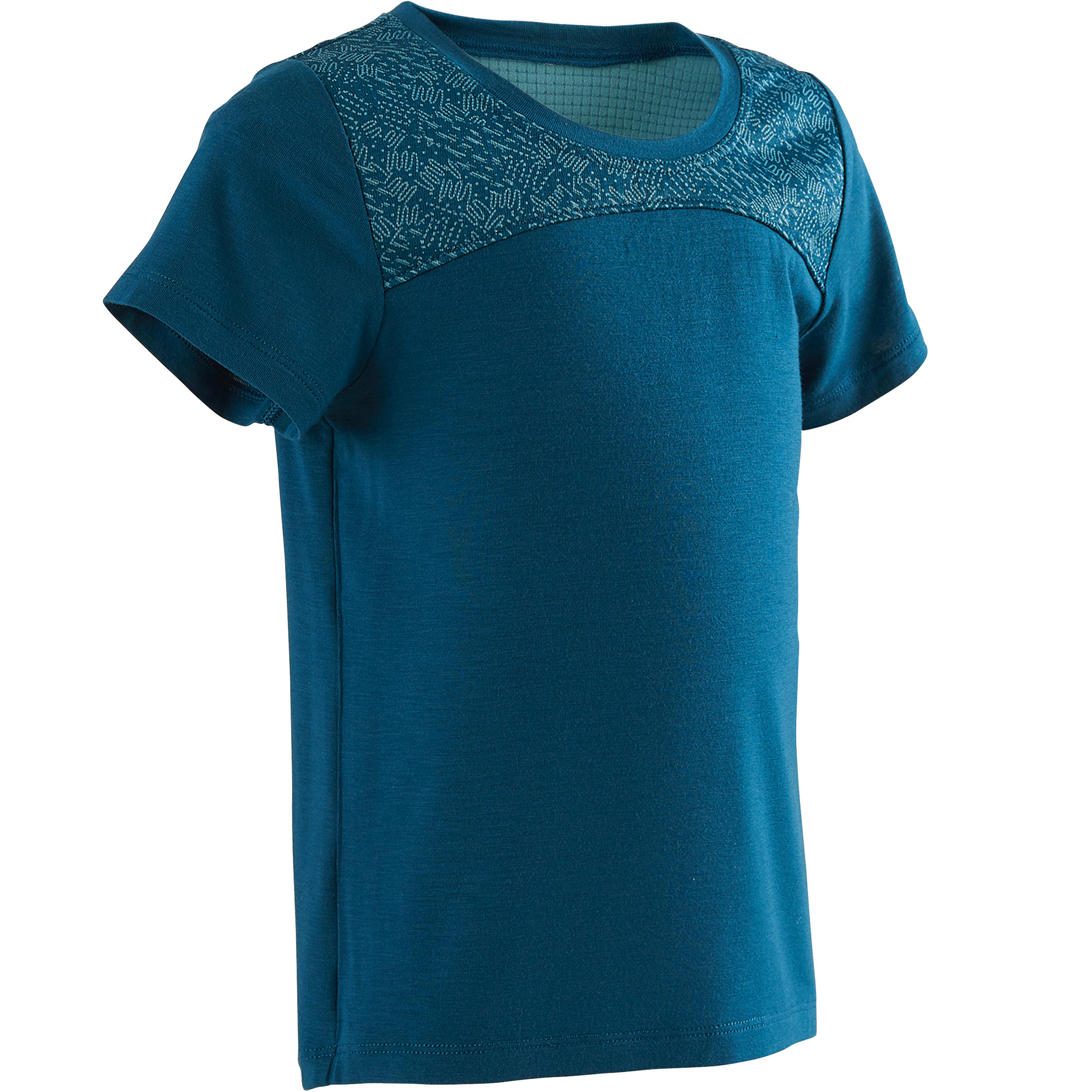 

500 Dry Short-Sleeved Baby Gym T-Shirt - Blue -  By DOMYOS | Decathlon