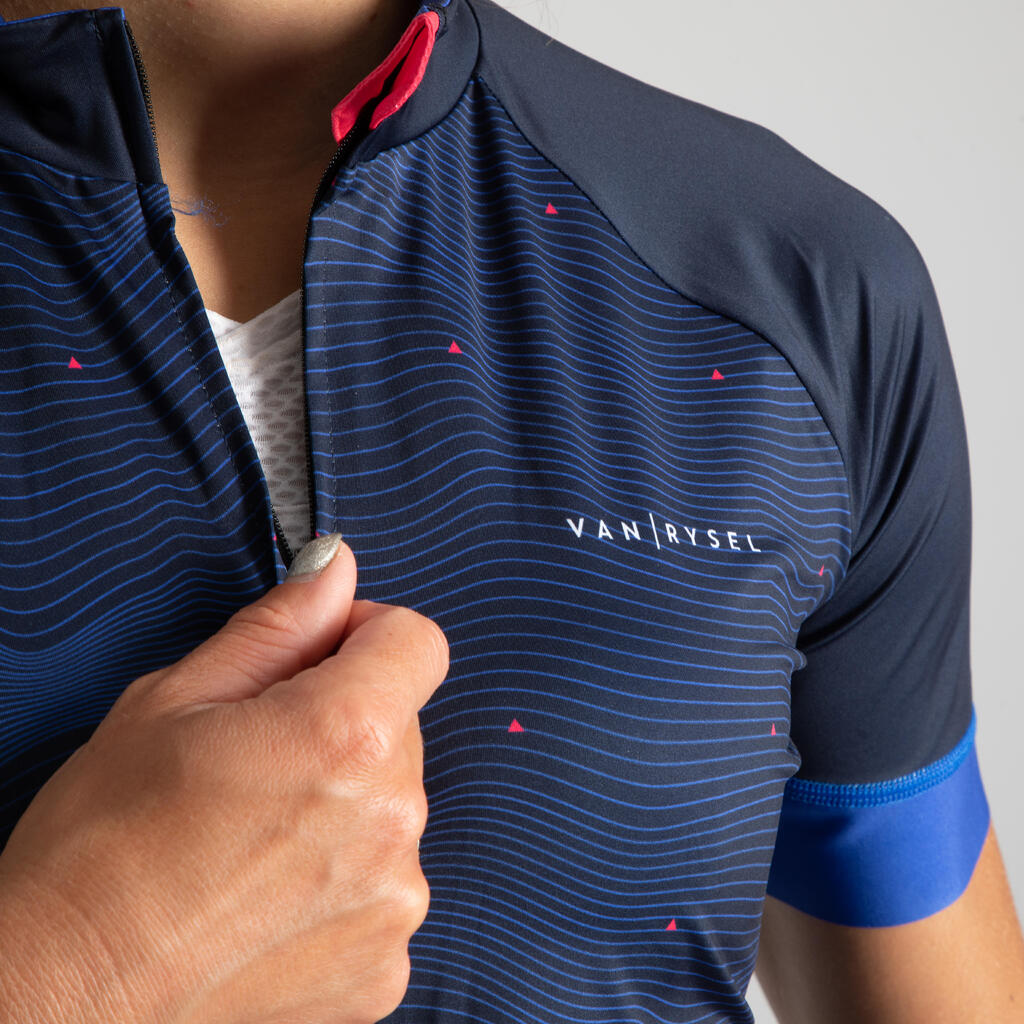 Kurzarm-Radtrikot Rennrad RC 900 Damen pink 