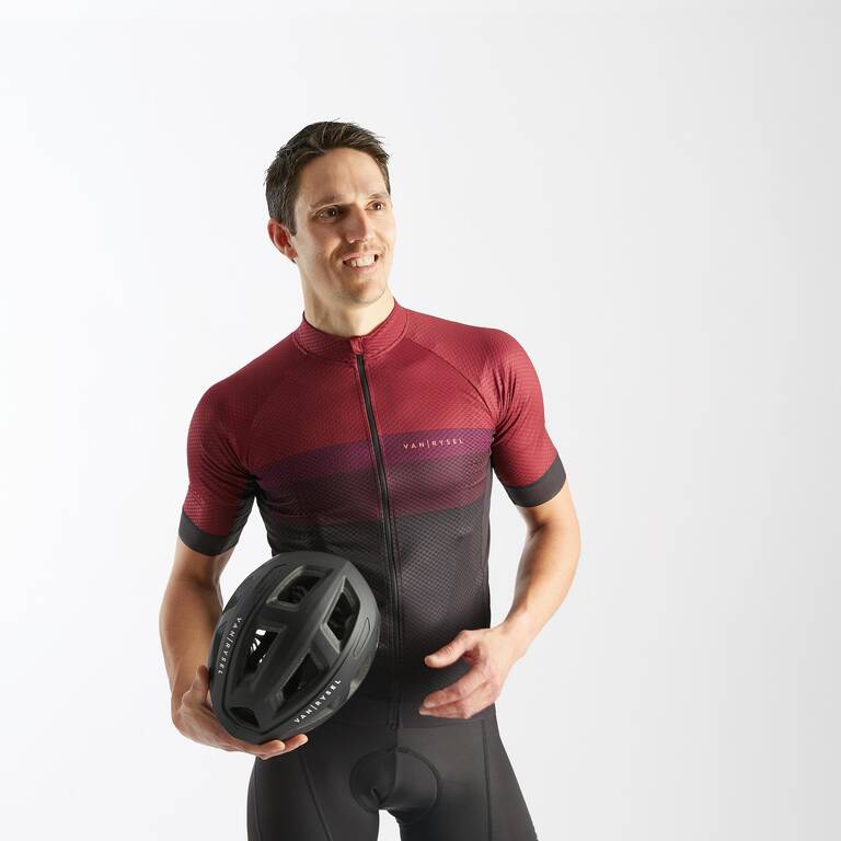 Road Sport Cycling Summer Jersey - Burgundy