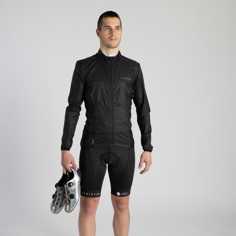 Road Cycling Ultra-Light Long-Sleeved Windproof Jacket - Black