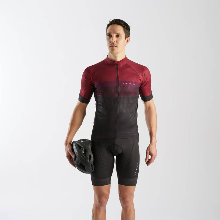 Road Sport Cycling Summer Jersey - Burgundy