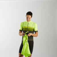 Cortaviento ciclismo carretera manga larga hombre Racer ultra light amarillo