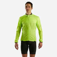 Men's Long-Sleeved Ultra-Light Road Cycling Windbreaker Racer - Yellow