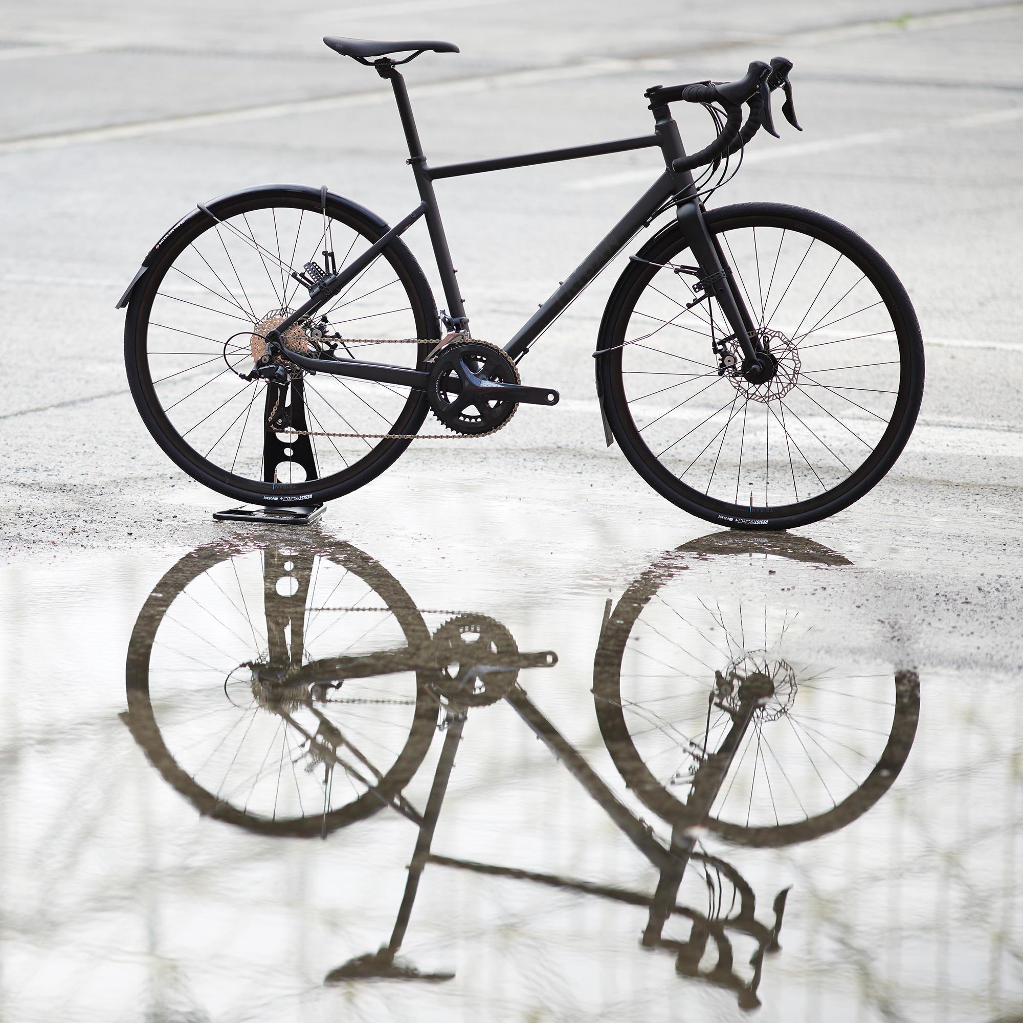 Road bike Flat Bar Triban RC 500 Disc Brake Black