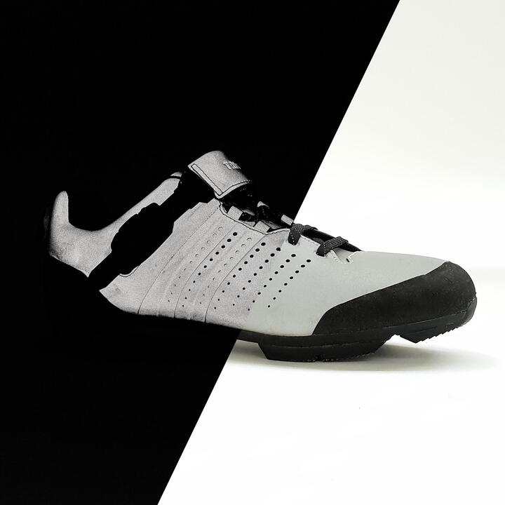 CHAUSSURES VELO GRAVEL ET ROUTE A LACETS SPD GRVL 520 REFLECTIVE VISIBLE TRIBAN Decathlon