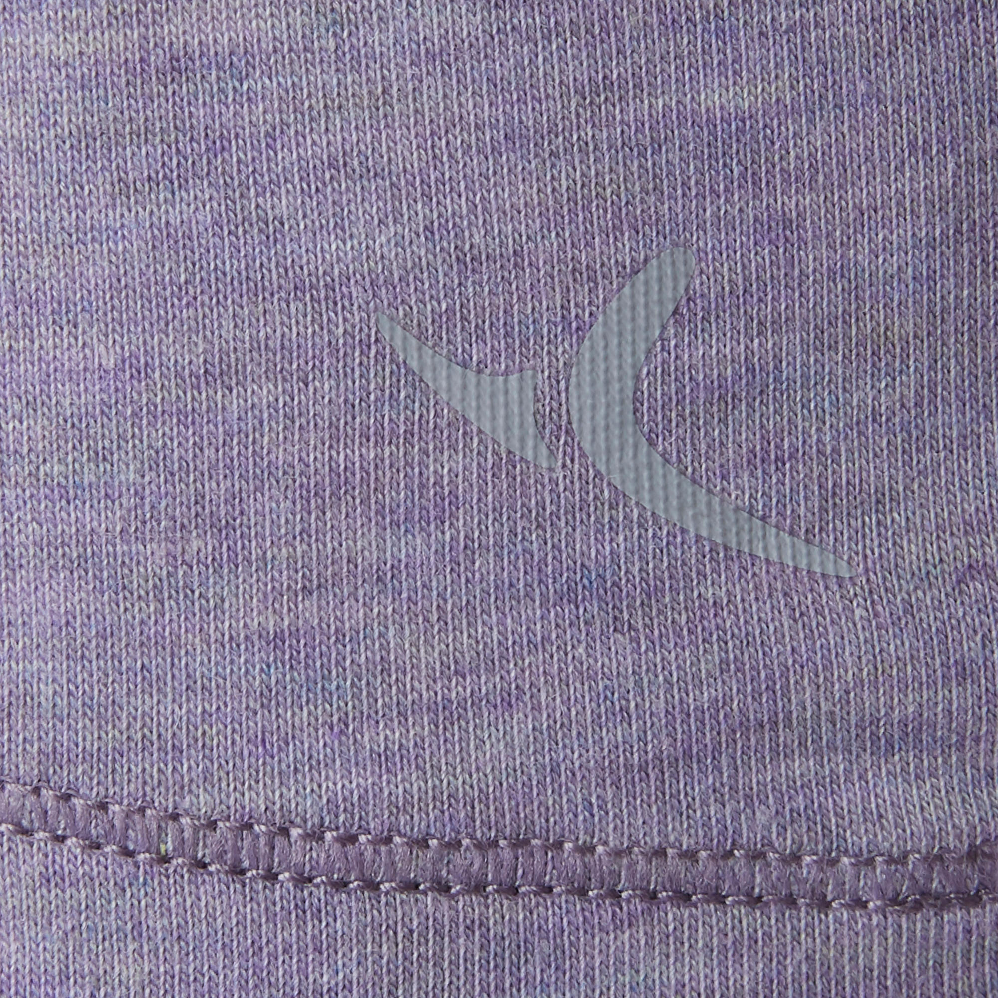 T-shirt 500 regular fit pilates en lichte gym dames gemêleerd zachtpaars 5/6