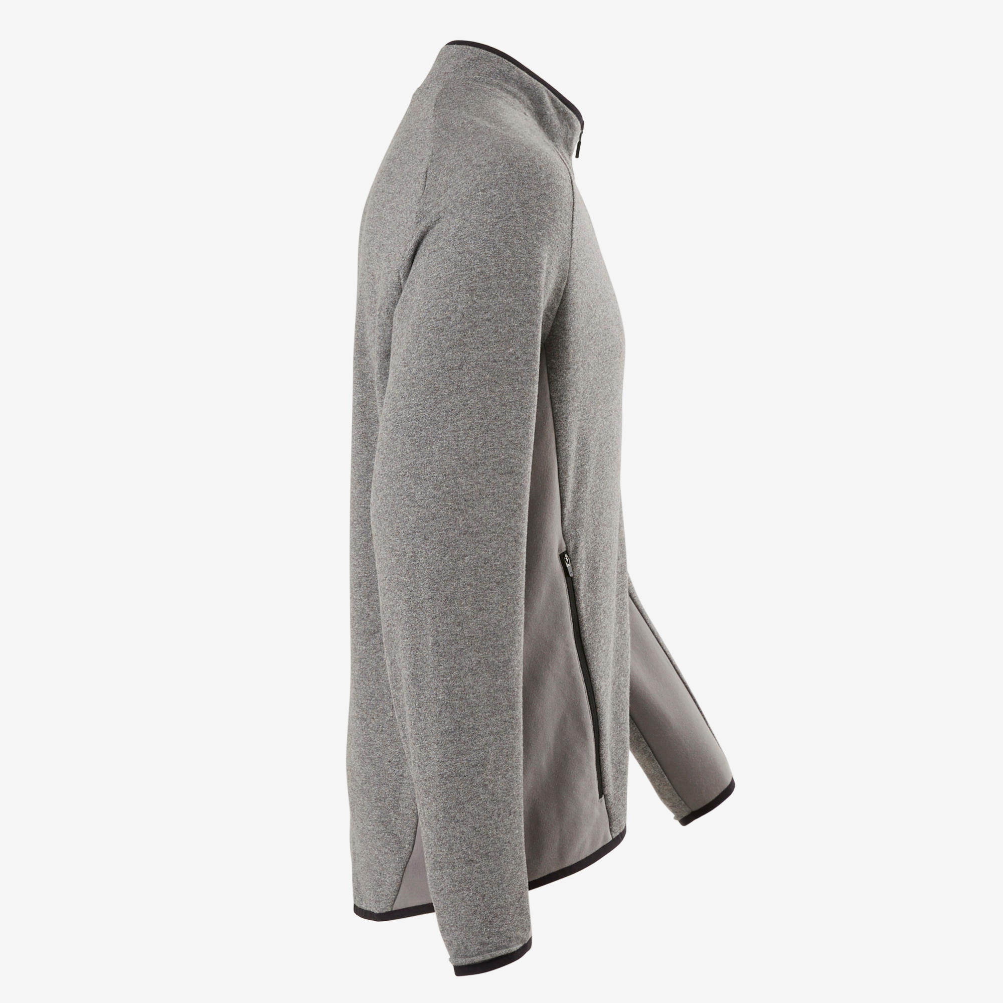 

Men' Gym Jacket French Terry Warm 500 - Mottled Light Grey -  By NYAMBA | Decathlon