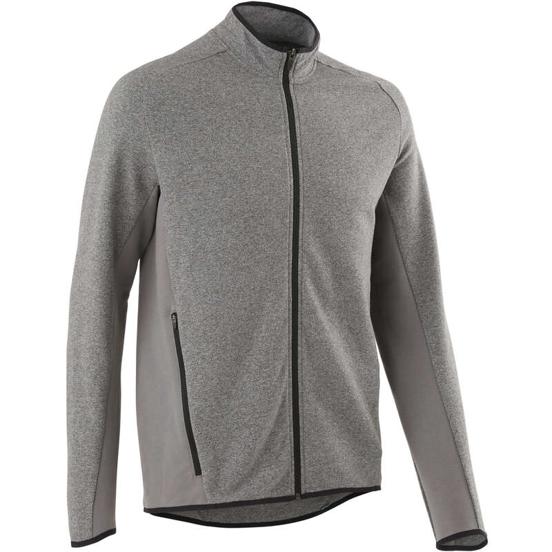 MAN GYM, PILATES COLD WEATHER APPAREL Activewear - 500 Gym Jacket - Light Grey NYAMBA - Men