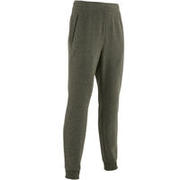 Men's Gym Pant Slim-Fit Bottoms with Zip Pockets 500 - Khaki