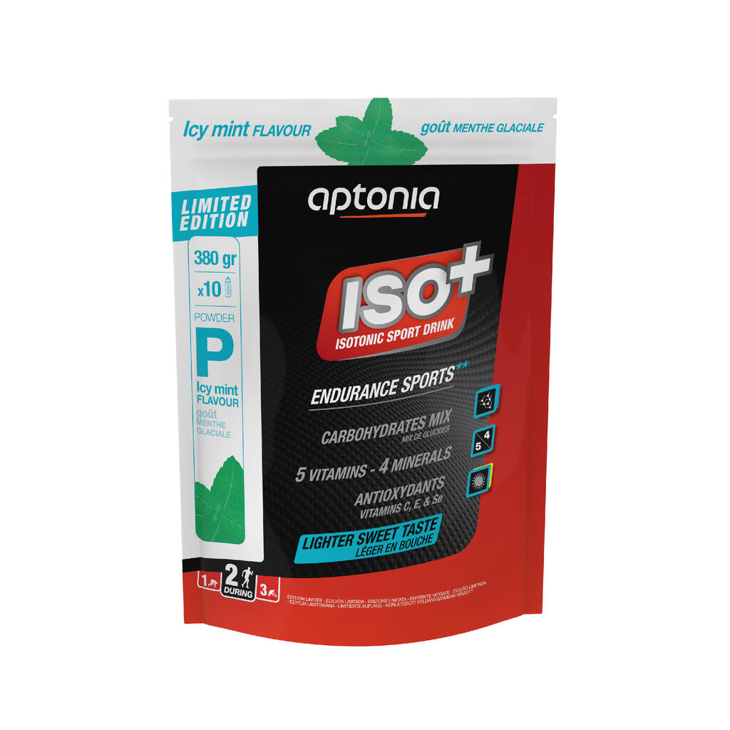 Limited edition iso+ isotonic drink powder 380g - icy mint