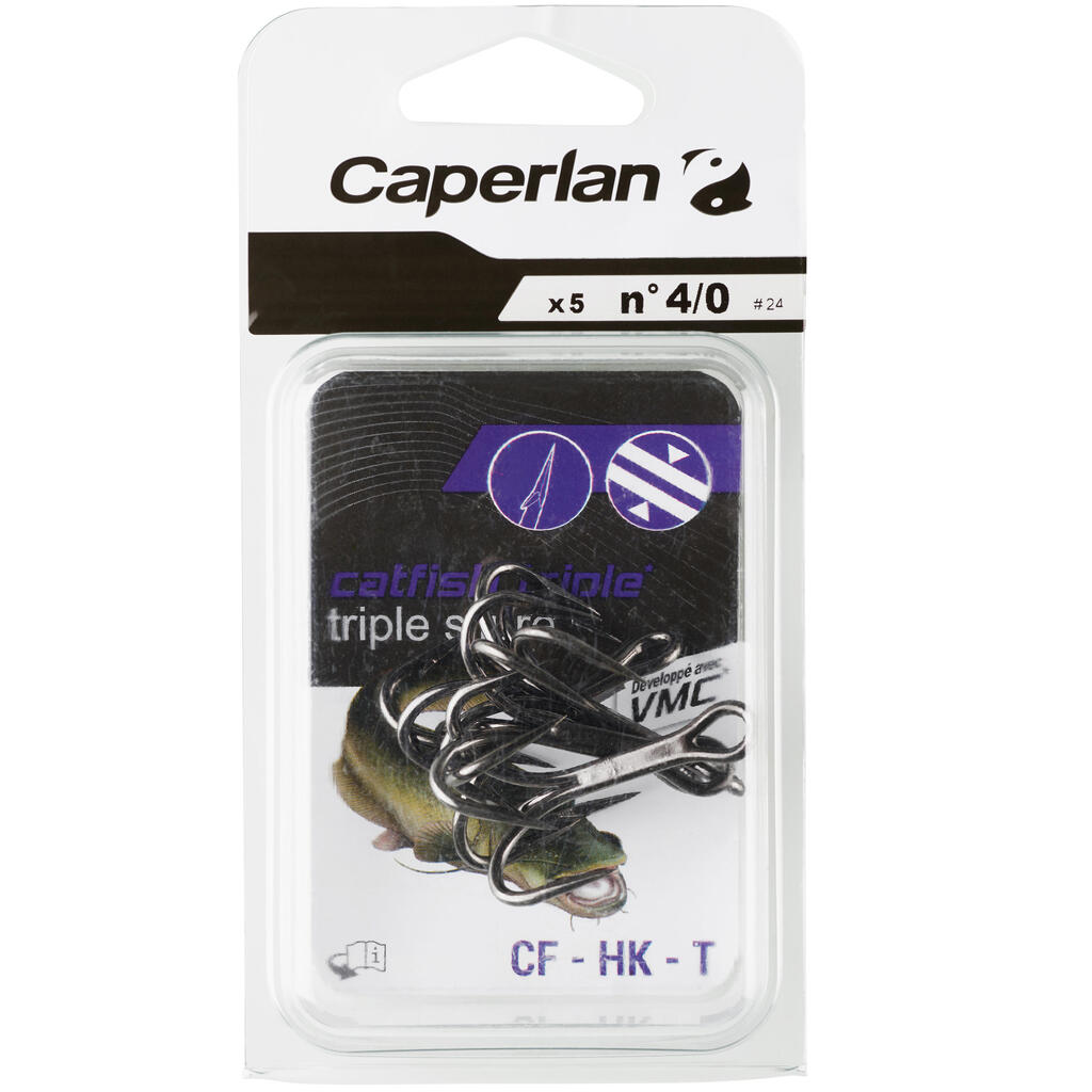 CF HK T N°4 TREBLE CATFISH FISHING HOOK