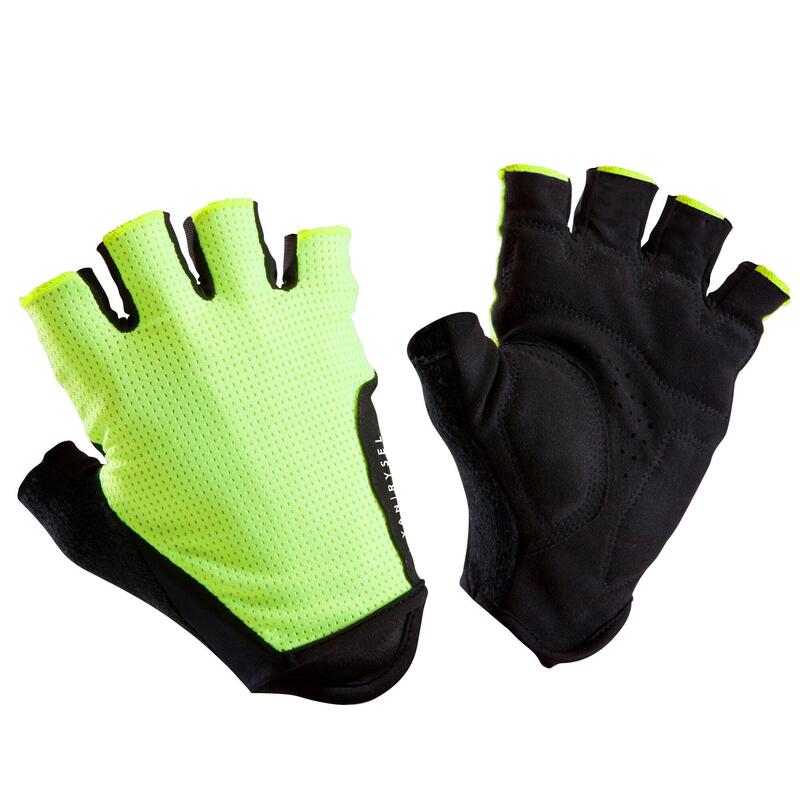 500 Fingerless Road Cycling Gloves - Neon Yellow