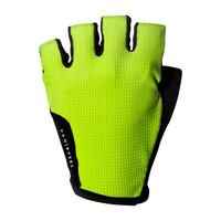 Guantes ciclismo carretera cortos verano Triban Roadr 500 amarillo