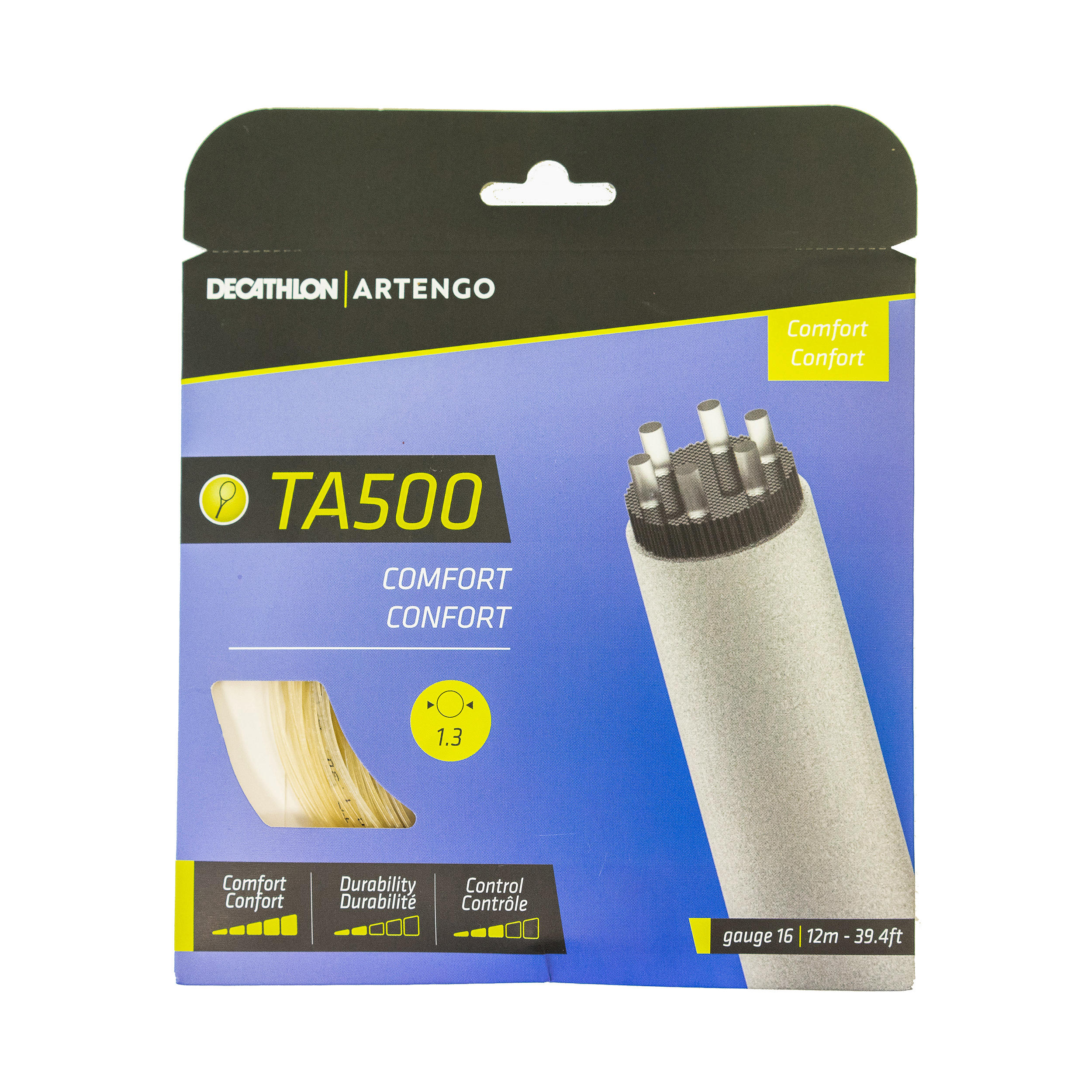 Tennisbesnaring multifilament TA 500 comfort 1,3 mm beige 1/3