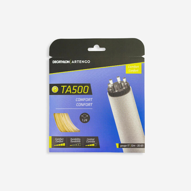 CORDAJE TENIS MULTIFILAMENTO TA 500 CONFORT Y SENSACIÓN GROSOR 1,24 mm