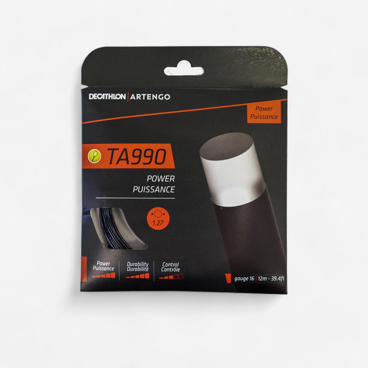 CORDAGE DE TENNIS MONOFILAMENT TA 990 POWER 1.27mm NOIR