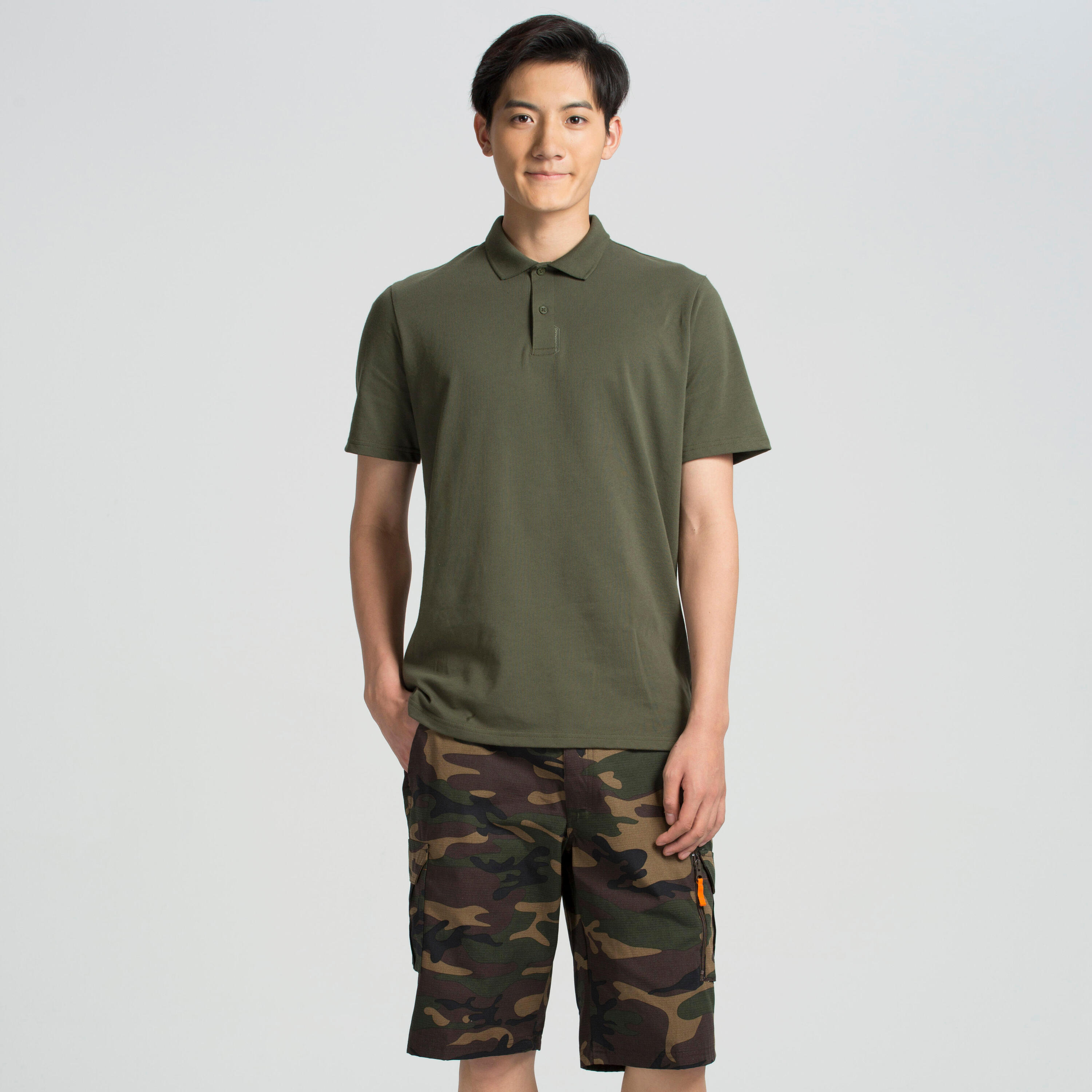 Jagdshorts/Bermuda Shorts 500 Cargo Camouflage grün 18/31