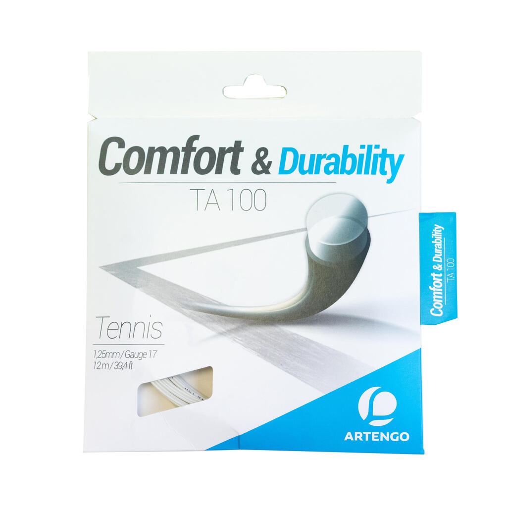 Artengo Monofaser Tennissaite 1,25 mm - TA100 Durability weiss