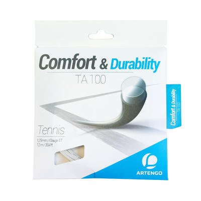 Monofilament tennisbesnaring ta100 1,25 mm wit 12m