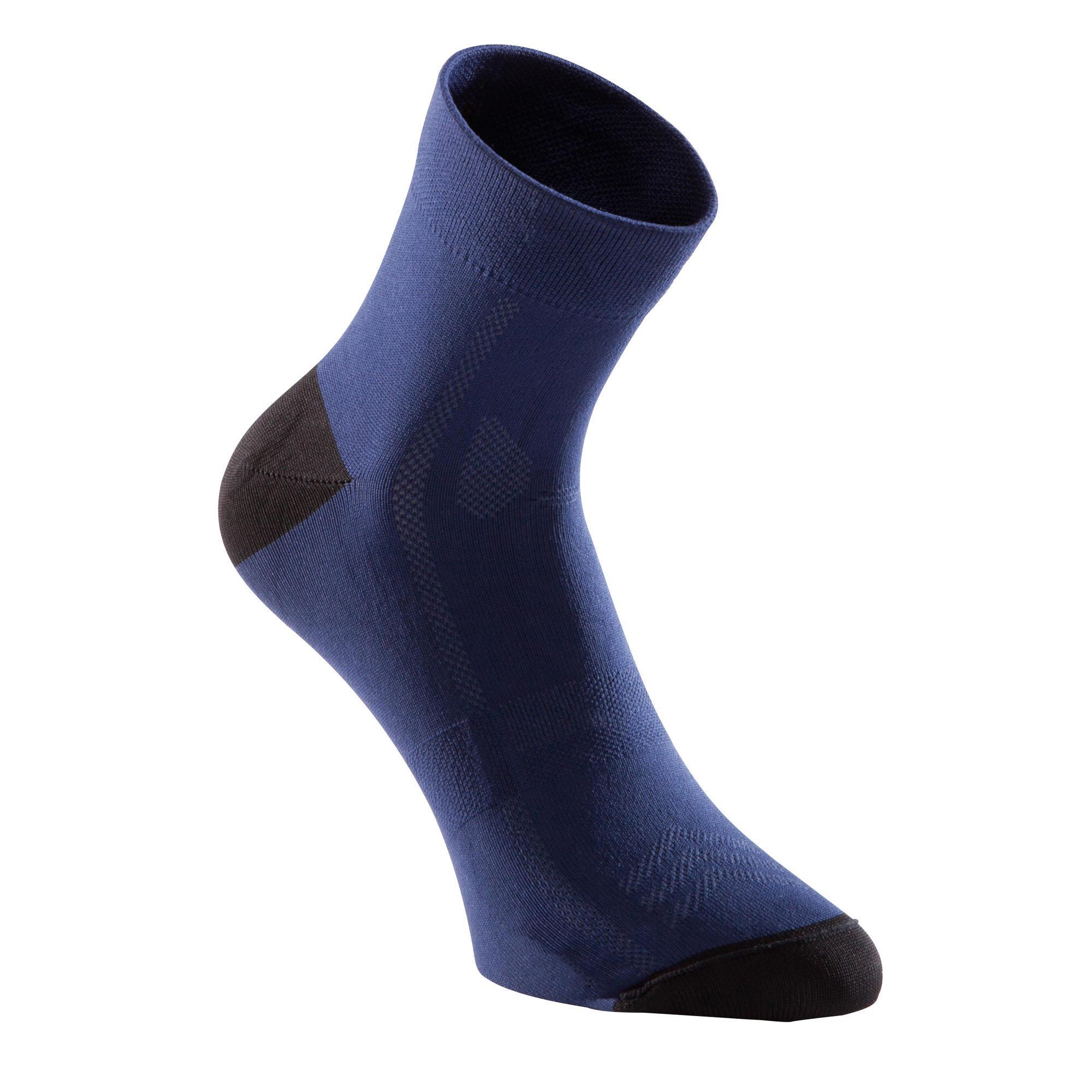 Btwin Wielrensokken Rr500 Marineblauw btwin kopen in de aanbieding