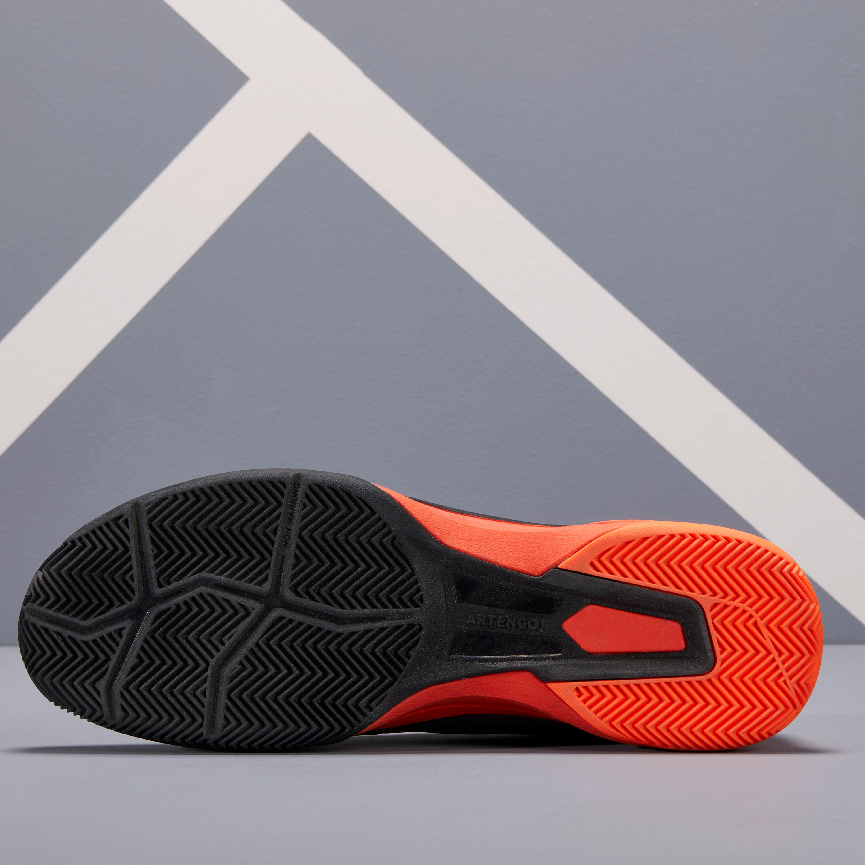 Men's Clay Court Tennis Shoes TS590 - Black/Orange 4/10